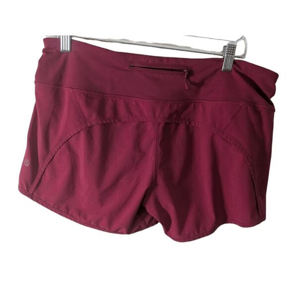 LULULEMON ATHLETICA Run Times Short '4-Way Stretch 4' in Ruby Red Size 8 - Picture 4 of 5